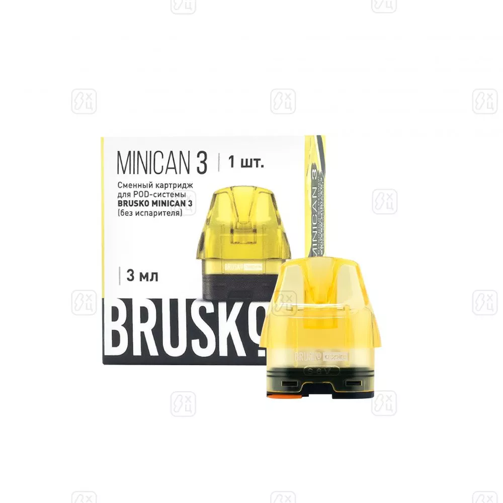 110_Сменный_картридж_BRUSKO_MINICAN_3,_3_мл,_Желтый,_1_шт_в_упак