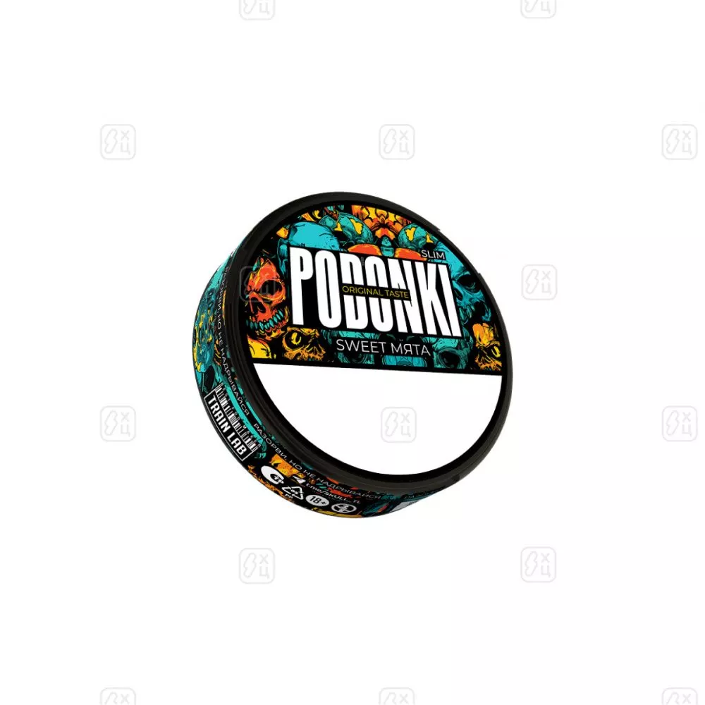 Жевательный_табак_PODONKI_«МЯТА»_strong_slim_sweet_10_г_