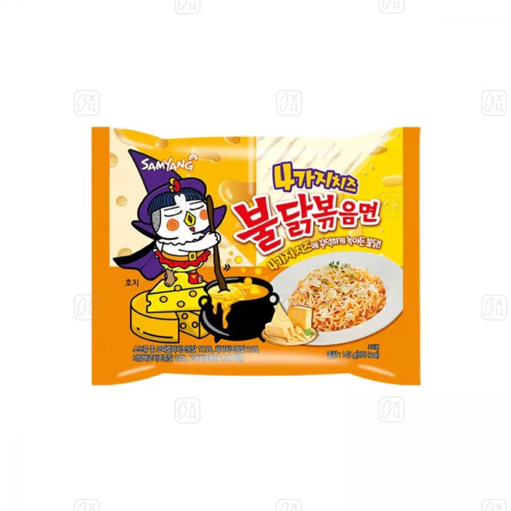 Лапша Samyang Hot Chicken Flavor Ramen CHEESE со вкусом острой курицы и сыра 4 СЫРА 145гр.