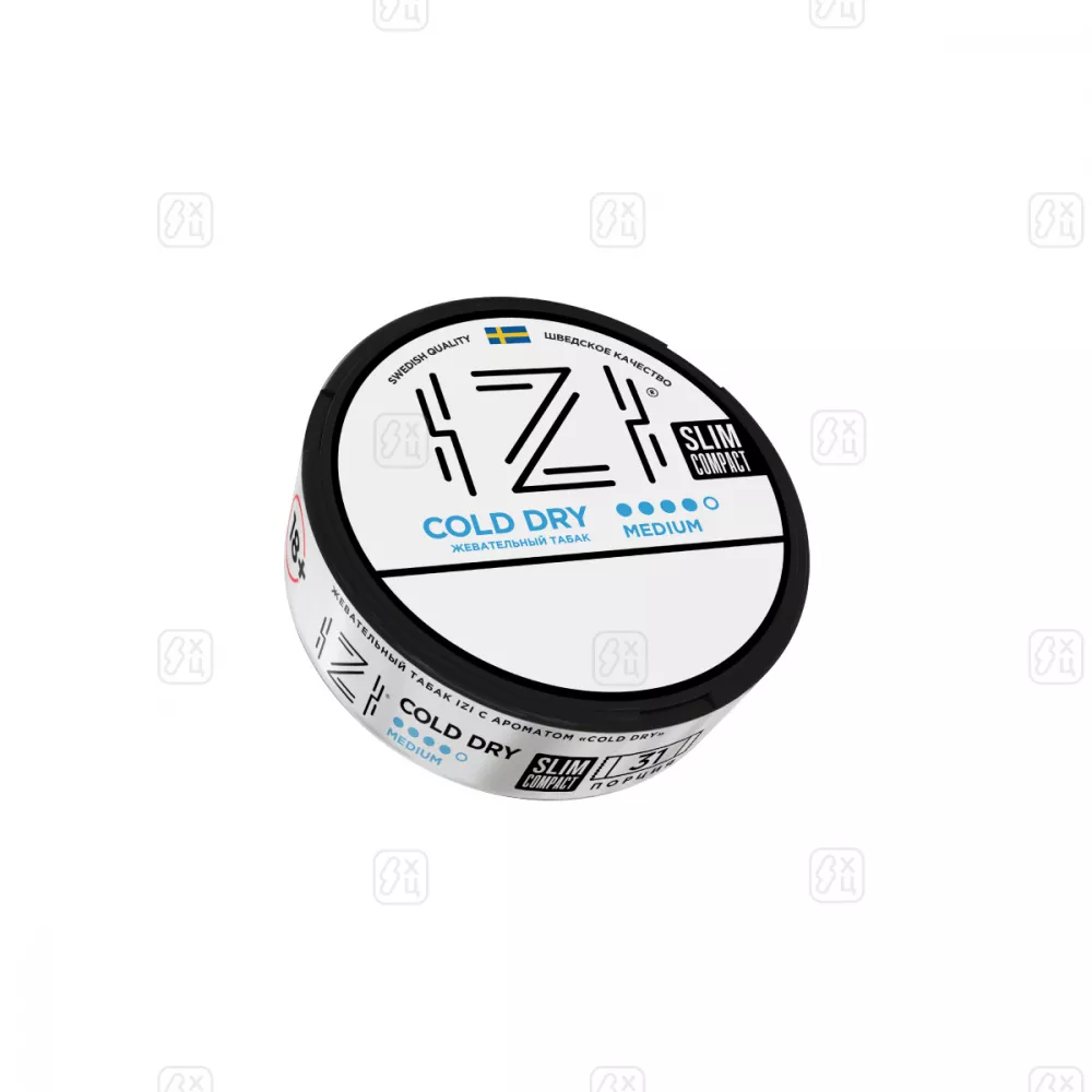 Жевательный табак IZI Slim Compact medium, Cold Dry, 10 гр.