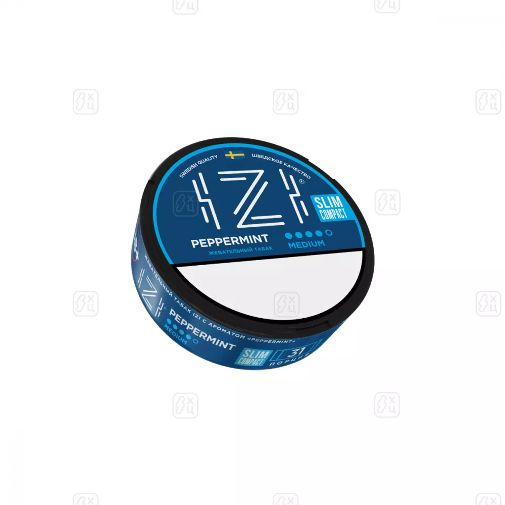 Жевательный табак IZI Slim Compact medium, Peppermint, 10 гр.