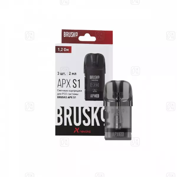 Сменные_картриджи_BRUSKO_APX_S1,_0_8_Ом,_2_мл_,_1_шт
