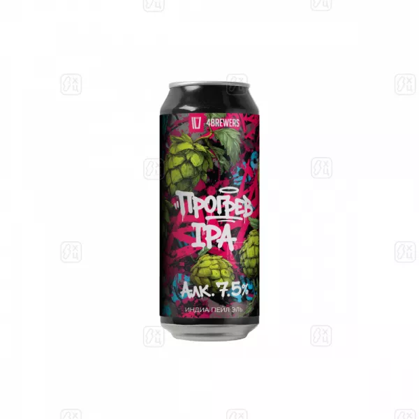 Пиво 4BREWERS ИПЭ 5 (Прогрев IPA) банка 0,45л